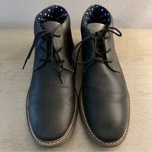 MADDEN SESTIN BLACK CHUKKA BOOTS SZ 13M LACE-UP EXCELLENT
